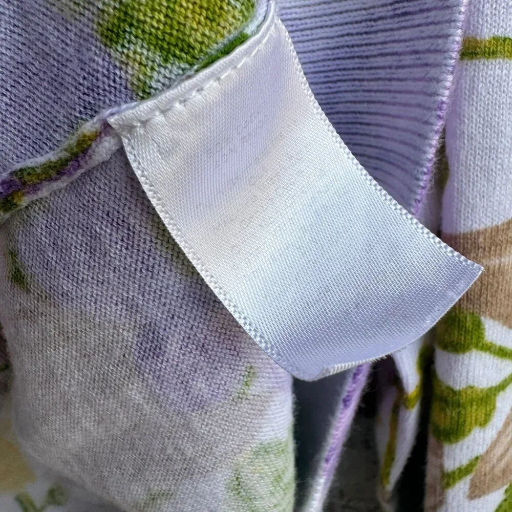 Talbots 3/4 Sleeve Floral Cardigan Sweaters Women's Size X petite.